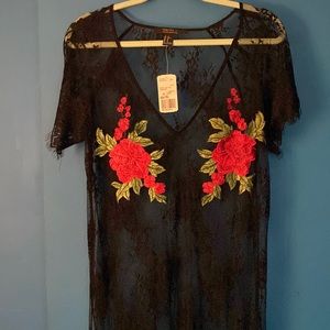 Forever 21, extra large lace, sheer shirt. Never worn.